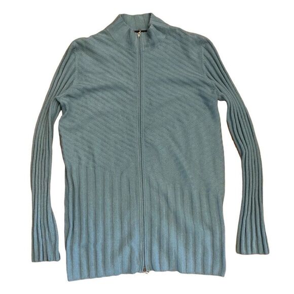 St.John woman’s Zip Up Sweater 100% cashmere size p - Picture 1 of 4